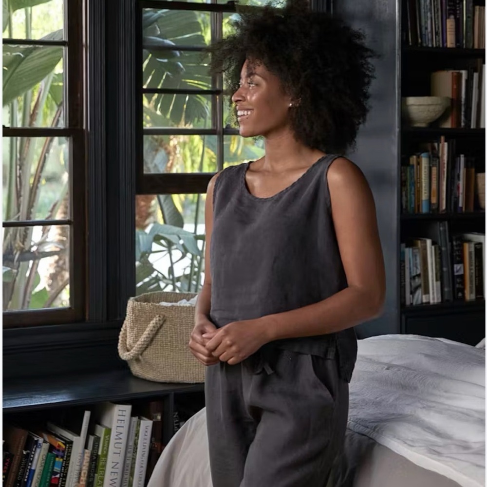 Parachute 100% Linen Gray Women's Tank Top Camisole size XL